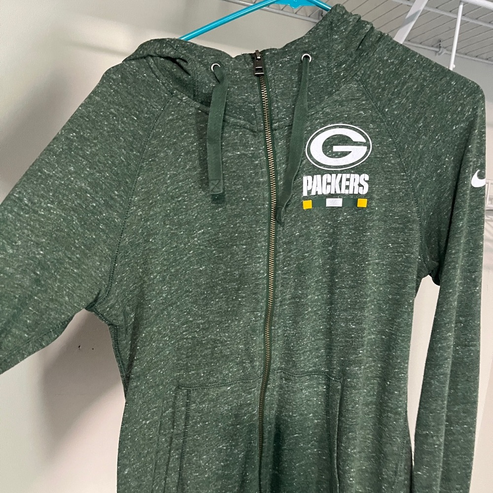 Nike Green NFL Zip up Sweatshirt